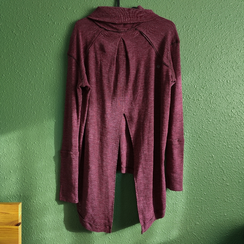 NWT FREE PEOPLE SPLIT BACK TURTLENECK TOP SWEATER IN PURPLE SIZE SMALL